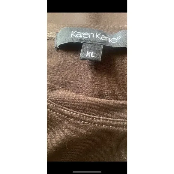 Karen Kane Brown Women's Scoop Neckline Sleeveless Top Tank L Large - NWT - Picture 5 of 7